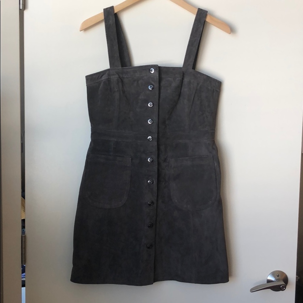 NWT Express brown suede leather dress